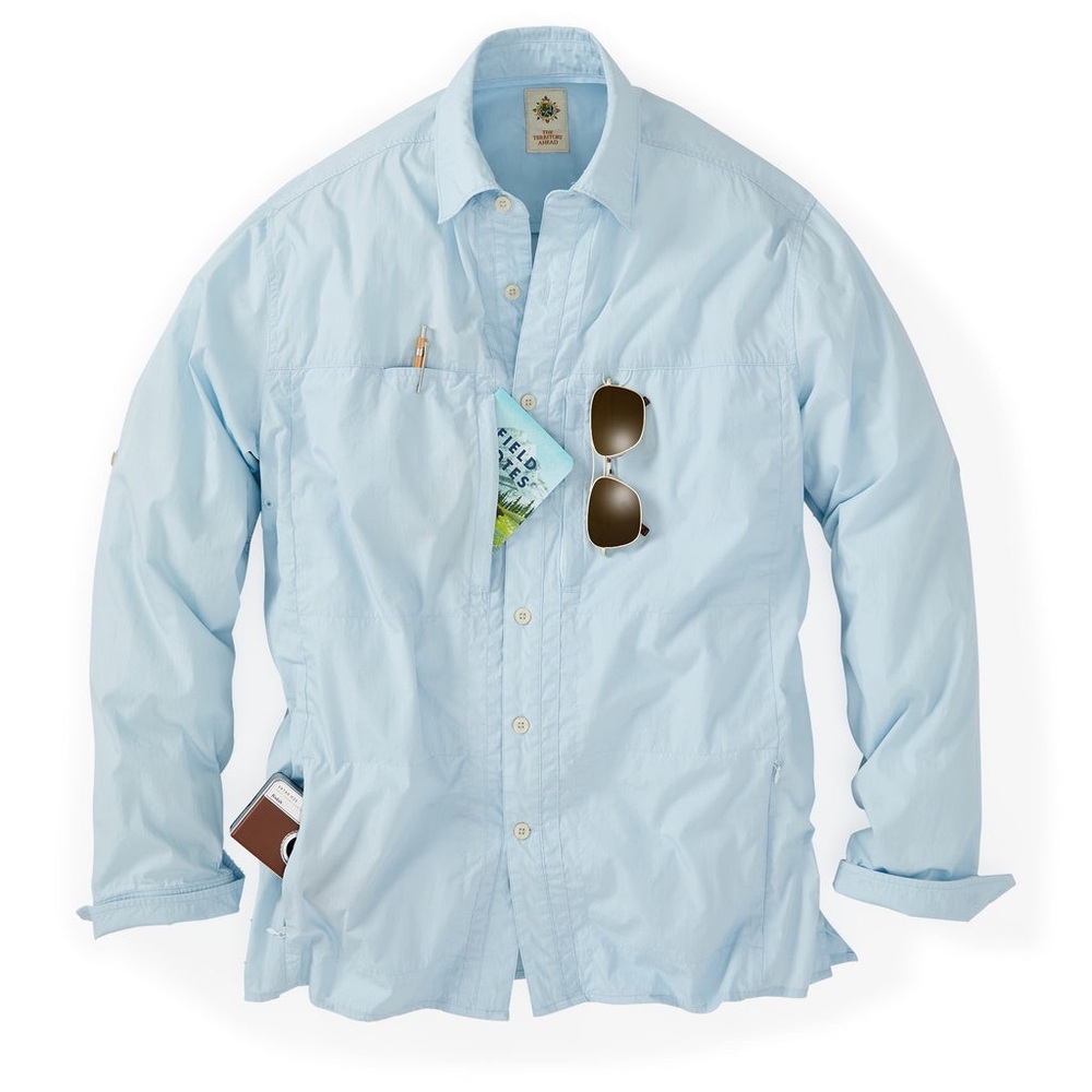 The Territory Ahead Mens Sky Blue Bureau Chief Traveller Shirt Jacket Superlight